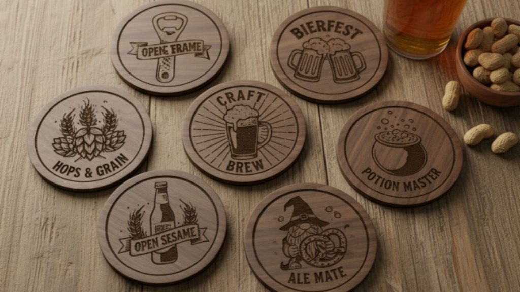 Grabado láser en portavasos: precisión, diseño y personalidad en los posavasos