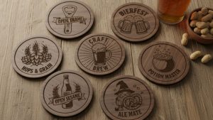 Grabado láser en portavasos: precisión, diseño y personalidad en los posavasos